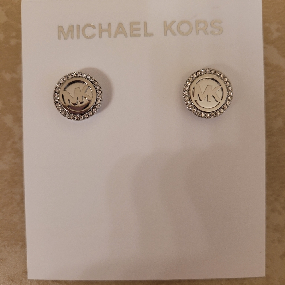 NWT MK CIircular Pave Studs